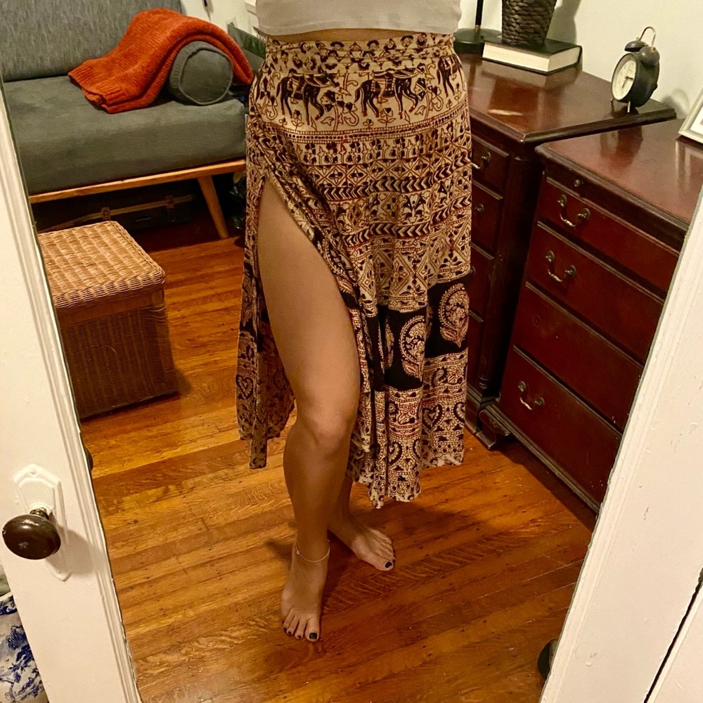 Vintage multicolored wrap skirt